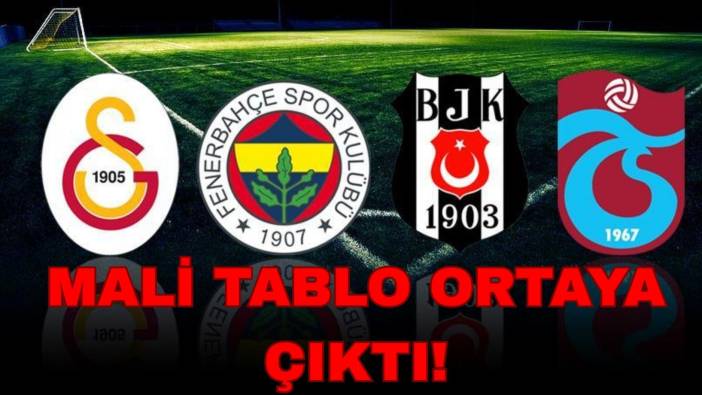 Dört büyüklerin mali tablosu ortaya çıktı: En çok zarar eden takım belli oldu!