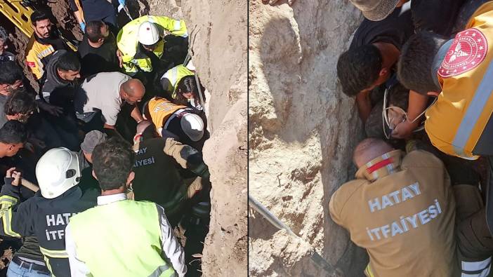 Hatay'da şantiyede göçük: Can pazarı kamerada!