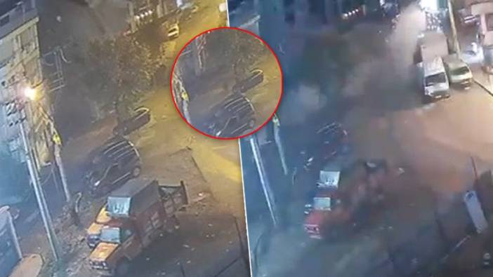 Gebze'de 7 katlı binanın çökme anı kamerada! Sokaktan geçen vatandaş kıl payı kurtuldu