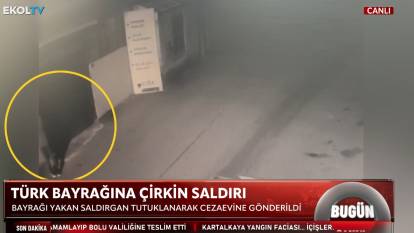 Yaptığı saygısızlık cezasız kalmadı: Türk bayrağına çirkin saldırı