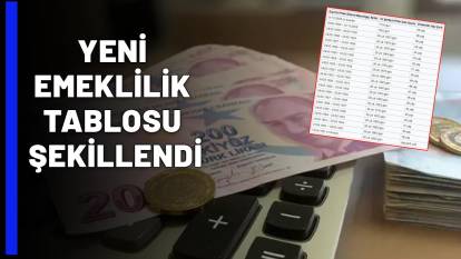 2000-2001-2002-2003-2004-200-2006-2007-2008 SGK GİRİŞLİLER DİKKAT:  Yeni emeklilik tablosu şekillendi