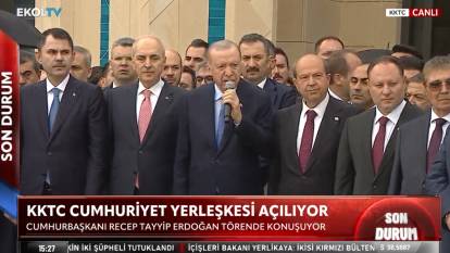 KKTC Cumhuriyet Yerleşkesi açılıyor: Erdoğan konuşuyor