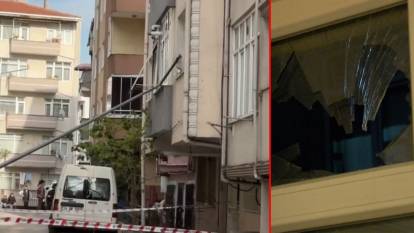 Şaka gibi olay... İşçinin yaslandığı aydınlatma direği devrildi, dairenin camından içeri girdi