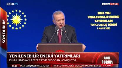 Cumhurbaşkanı Erdoğan, Yenilenebilir Enerji Yatırımları Toplu Açılış Töreninde konuşuyor