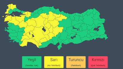 28 İL İÇİN SARI KODLU UYARI: İçişleri Bakanlığı tek tek açıkladı!