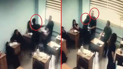 Dehşet veren anlar kamerada: Kurs binasına dalıp öğrenciyi bıçakladı