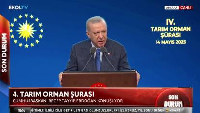 Erdoğan, 4. Tarım Orman Şurası programında konuşuyor