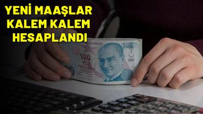 ÖĞRETMEN , POLİS, MEMUR MAAŞLARI KALEM KALEM HESAPLANDI: Zamlı maaş tablosu ortaya çıktı!