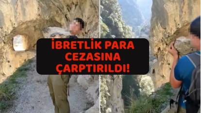 BEĞENİ UĞURUNA ELİNDEKİ KAYAYI VADİYE FIRLATTI: Rekor ceza anında yüzüne çarpıldı!