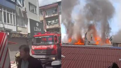 Bayrampaşa'da 5 katlı binanın çatısında yangın çıktı!