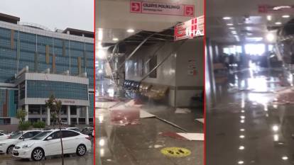 Sağanak yüzünden hastanenin tavanı çöktü: Ev ve iş yerleri sular altında kaldı