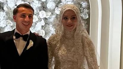 Düğünden ilk kare! Kerem Aktürkoğlu dünyaevine girdi
