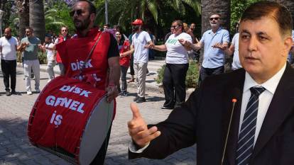 İzmir'de grev gerilimi sürüyor. İşçiler 'Söke söke alacağız' derken, Başkan Tugay 'Nasıl, kimden alacaksınız?' yanıtı geldi