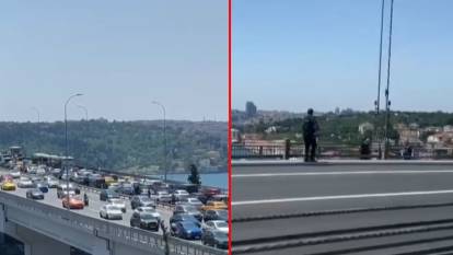 Son dakika! İstanbul'da hareketli saatler: Elinde silahla köprüye çıktı