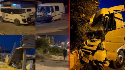 TIR şoförü uyudu, sonrası dehşet! Önce üst geçide sonra da iki araca çarptı, ortalık savaş alalına döndü
