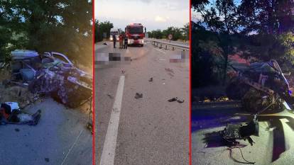 Susurluk'ta katliam gibi kaza: Emniyet şeridindeki TIR'a otomobil çarptı, çok sayıda ölü var