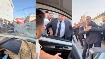 Hem suçlular hem güçlü! Yolu kapatan düğün konvoyundakiler yanında karısı bulunan adama saldırdı