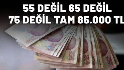 55 DEĞİL 65 DEĞİL 75 DEĞİL TAM 85.000 TL ANINDA HESAPTA: Tek kuruş ödemeden faizsiz kredi alın!