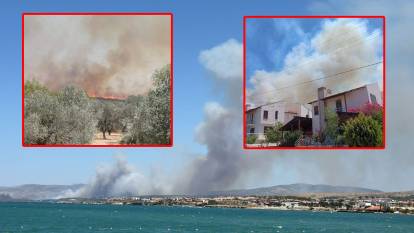 Yangın Çeşme'ye sıçradı: Ekiplerin müdahalesi sürüyor!