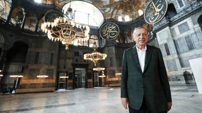 Cumhurbaşkanı Erdoğan’dan Ayasofya paylaşımı