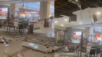 AVM'nin tavanı çöktü!