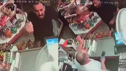 Market sahibine palalı saldırı! Dehşet anları kamerada
