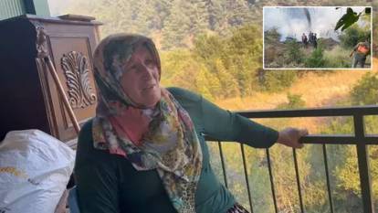 Alevlerin ortasında kaldı: Çocuklarım yanacak diye çok korktum