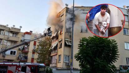 Apartmanın 4. katında yangın çıktı: İtfaiye ekipleri mahsur kalan köpekleri kurtardı!