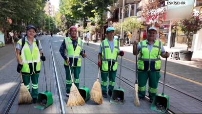 Kadın eli değen Eskişehir sokakları pırıl pırıl parlıyor!