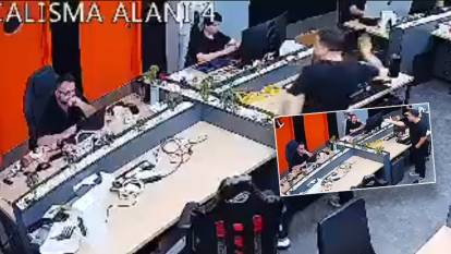 Hakkı Alkan, çalışanına saksı fırlattı: O anlar anbean kameraya yansıdı!