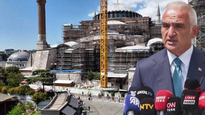 Ayasofya'da büyük restorasyon! Bakan Ersoy: Deprem güvenliğinin sağlanması öncelikle önem arz etmekte