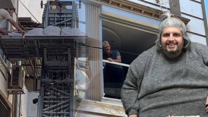 Son yolculuğu farklı oldu: 310 kiloluk cenaze asansörle evinden çıkarıldı!