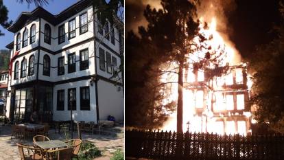 1850’li yıllardan kalmaydı! Bolu'da tarihi Keyvanlar Konağı küle döndü