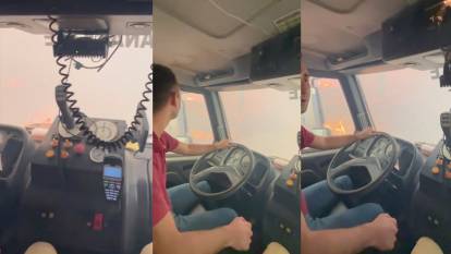 Orman işçilerinin zor anları! Yangının ortasında mahsur kaldılar