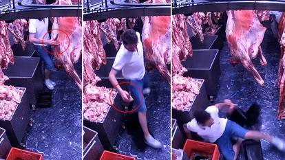 Kasapta talihsiz kaza: Mangal için et keserken kaydı, bıçak vücuduna saplandı