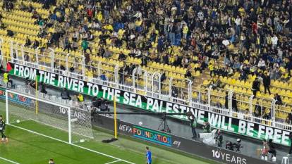 Fenerbahçe tribünleri Filistin'i unutmadı: Özgür olacak!