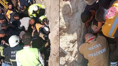 Hatay'da şantiyede göçük: Can pazarı kamerada!