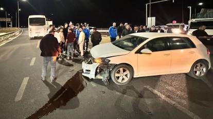 Elazığspor otobüsü otomobille çarpıştı: Kazada 1 kişi yaralandı