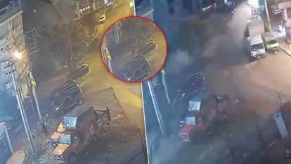 Gebze'de 7 katlı binanın çökme anı kamerada! Sokaktan geçen vatandaş kıl payı kurtuldu