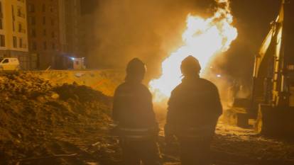 Çalışma sırasında doğal gaz borusu patladı: Yaralılar var