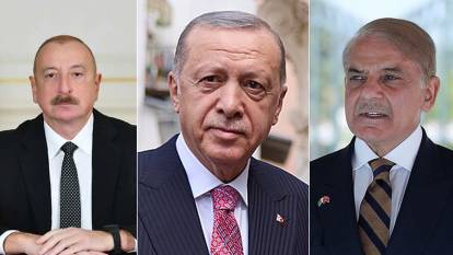 Cumhurbaşkanı Erdoğan, İlham Aliyev ve Şahbaz Şerif ile görüştü