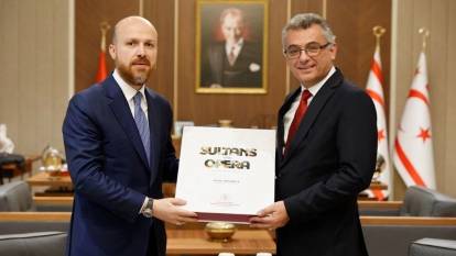 İlim Yayma Vakfı Mütevelli Heyeti Başkanı Bilal Erdoğan, KKTC Cumhurbaşkanı Erhürman'ı ziyaret etti