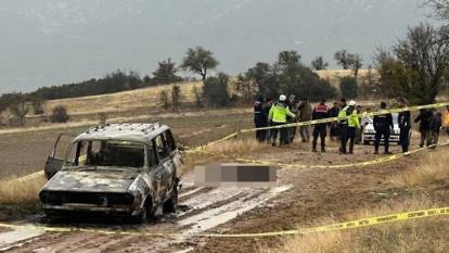 Dehşete düşüren cinayet! Yanmış arabanın yanında başı kesik ceset bulundu