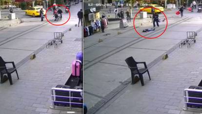 Fatih'te dehşet anları: Annesinin elinden fırlayan çocuğa motosiklet çarptı, sürücü kaçtı