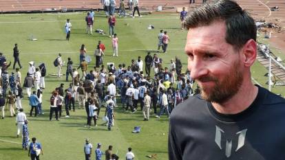 Hindistan'da Messi'yi göremeyen hayranları, stadyumu savaş alanına çevirdi